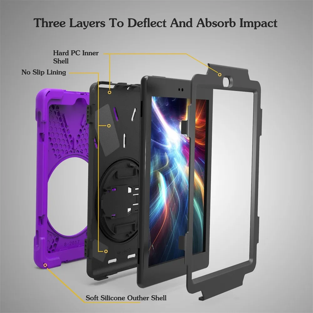 Stand-up tablet case wrap-proof holster for Amazon Kindle Fire HD 8 7th generation 2019 hybrid rugged 360 bracket hard cover
Stand-up tablet case wrap-proof holster for Amazon Kindle Fire HD 8 7th generation 2019 hybrid rugged 360 bracket hard cover