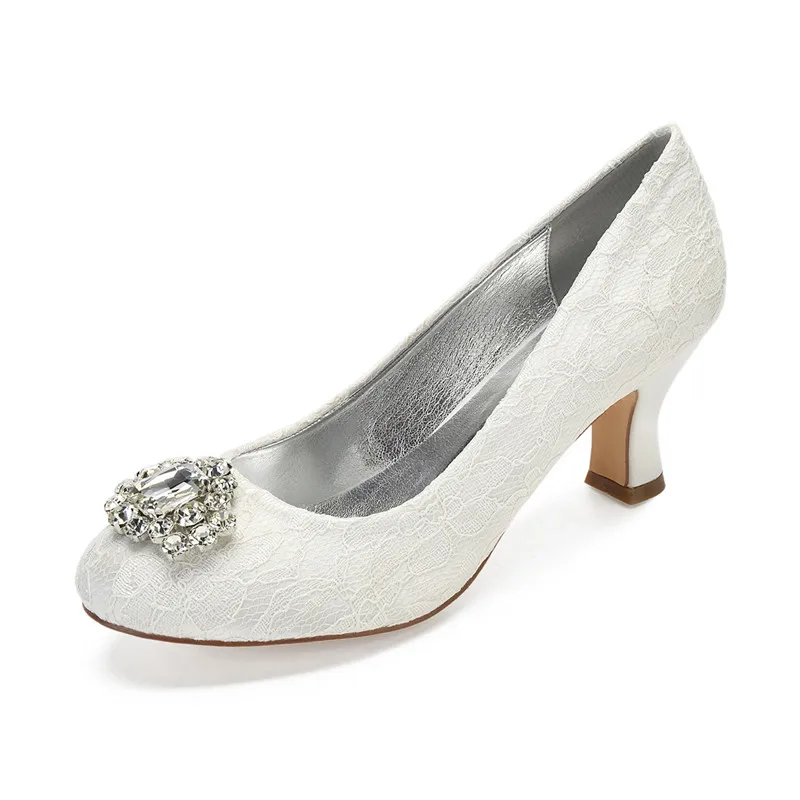 Mid Heels Lace Crystals Wedding Shoes Women Round Toe Slip-on Heeled Lace Wedding Bridal Party Dress Pumps Women
Mid Heels Lace Crystals Wedding Shoes Women Round Toe Slip-on Heeled Lace Wedding Bridal Party Dress Pumps Women