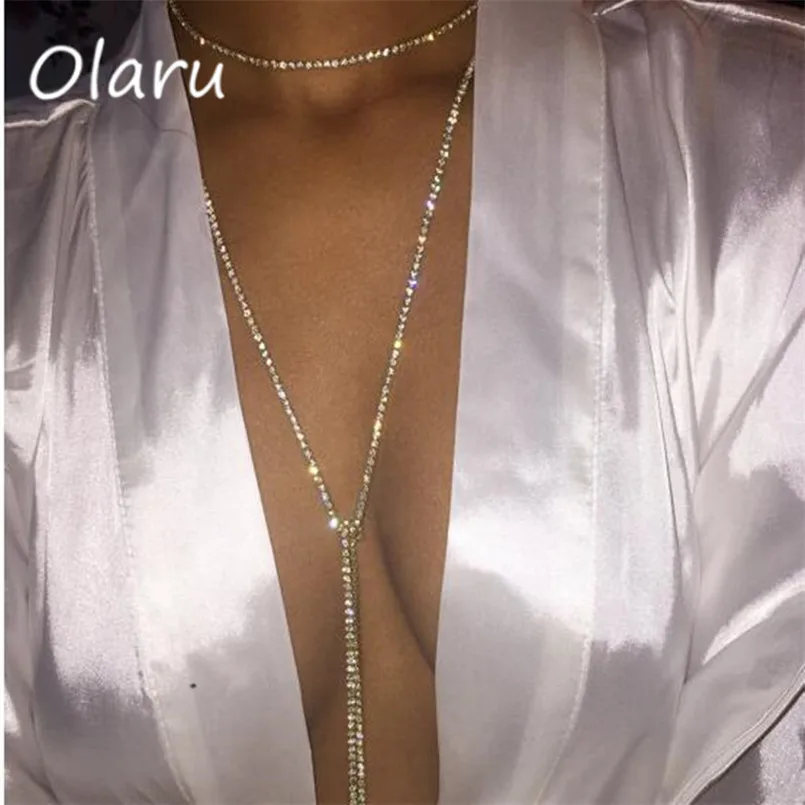 Olaru Tassel Long Multilayer Crystal Choker Necklace Women Body Chains Statement Luxury Collares Chunky Collier Bijoux New gIFT
Olaru Tassel Long Multilayer Crystal Choker Necklace Women Body Chains Statement Luxury Collares Chunky Collier Bijoux New gIFT