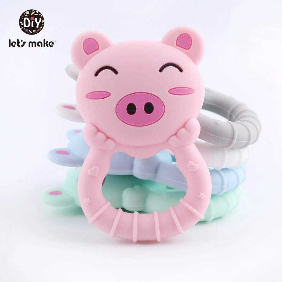 Let's Make 10pc Silicone Pig Pendant BPA Free Silicone Teether Animal DIY Silicone Teether Cute Baby Shower Gift Nursing Pendant
Let's Make 10pc Silicone Pig Pendant BPA Free Silicone Teether Animal DIY Silicone Teether Cute Baby Shower Gift Nursing Pendant