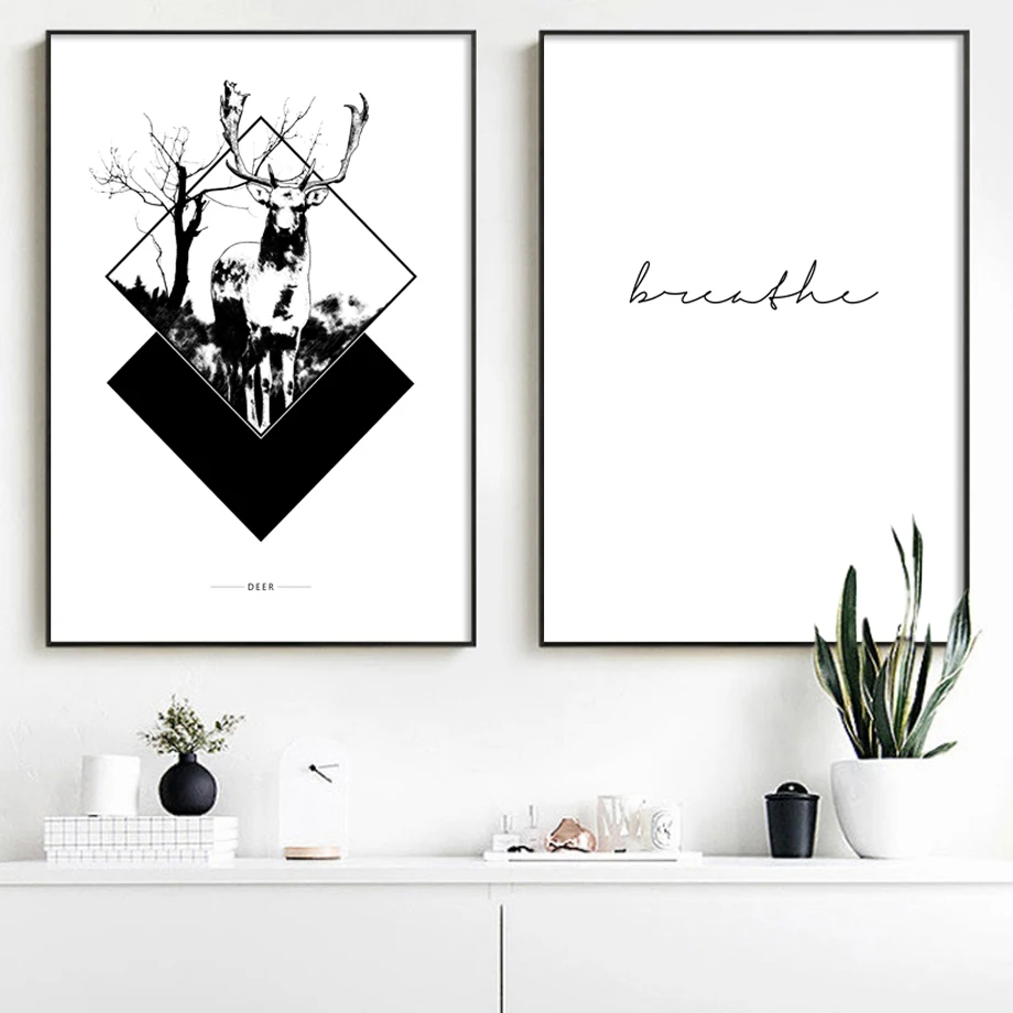 Black White Deer Forest Abstract Quotes Nordic Poster Art Prints Modern Wall Art Canvas Painting Pictures Living Room Decoration
Black White Deer Forest Abstract Quotes Nordic Poster Art Prints Modern Wall Art Canvas Painting Pictures Living Room Decoration