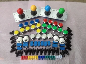 Arcade parts Bundles kit With Joystick Chrome Pushbutton Microswitch 1P 2P 3P 4P Button to Build Up Arcade Machine By Yourself
Arcade parts Bundles kit With Joystick Chrome Pushbutton Microswitch 1P 2P 3P 4P Button to Build Up Arcade Machine By Yourself
