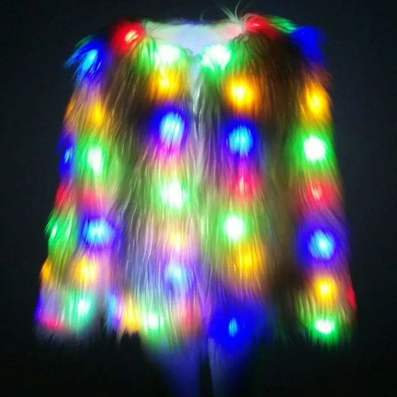 LED Faux Mink Fur Coat Festival Fur Jacket Halloween Light Parka Sheep Hair Christmas Cosplay Ball Wear Cardigan Plus Size XL
LED Faux Mink Fur Coat Festival Fur Jacket Halloween Light Parka Sheep Hair Christmas Cosplay Ball Wear Cardigan Plus Size XL