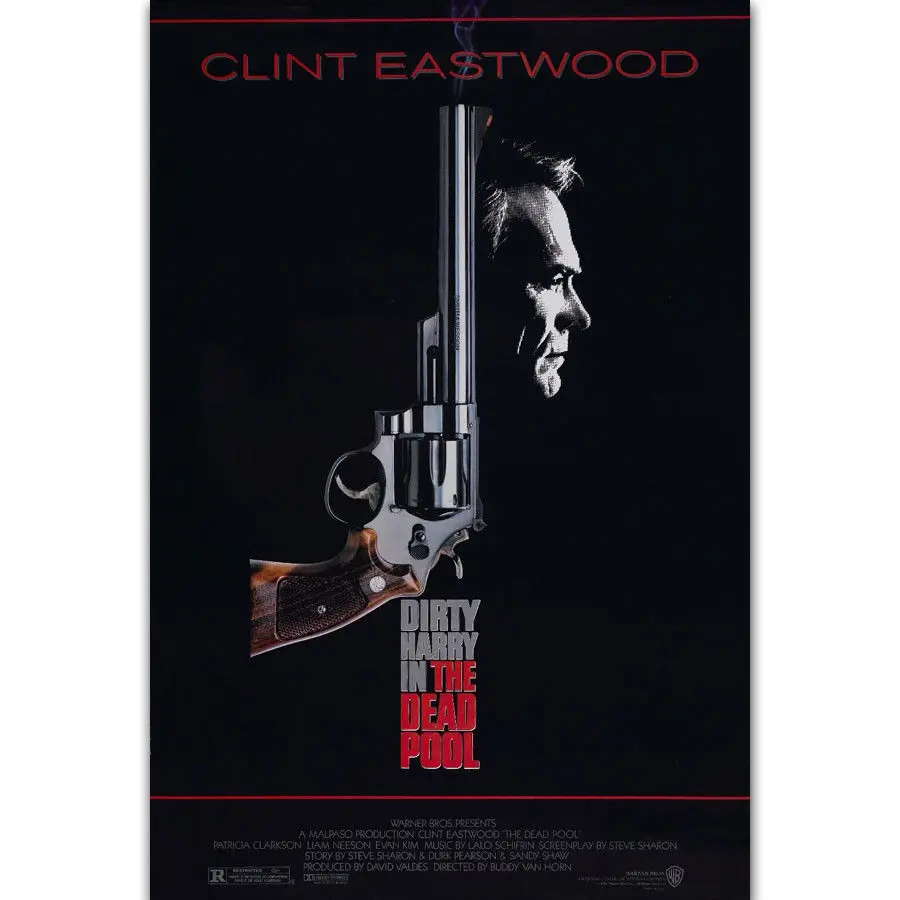 

G-1068 The Dead Pool 1988 Movie Clint Eastwood DIRTY HARRY Fabric Cloth Poster Art Canvas Wall Pictures For Living Room