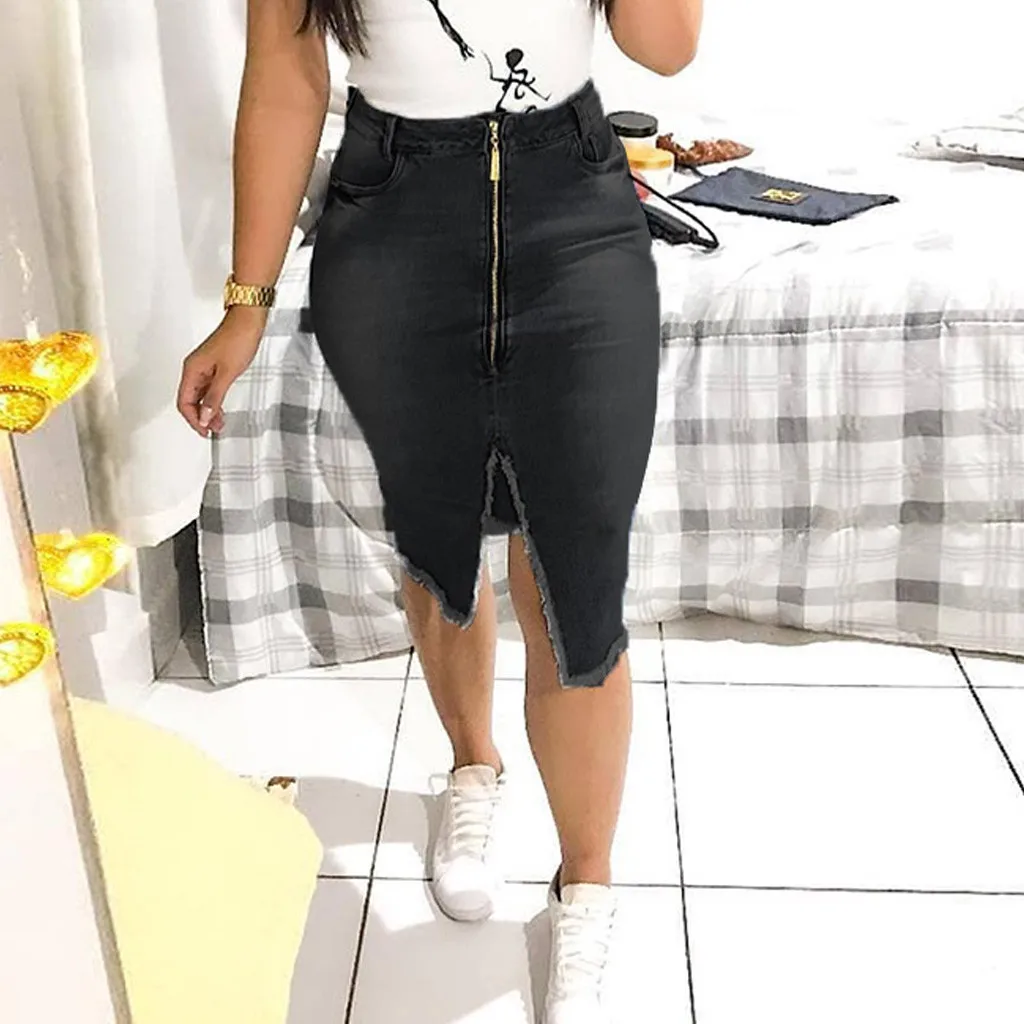 Women Fashion High Waist Ripped Split Bodycon Street Style Denim Mini Skirt Summer Womens Elegant High Waist Skirt Female
Women Fashion High Waist Ripped Split Bodycon Street Style Denim Mini Skirt Summer Womens Elegant High Waist Skirt Female