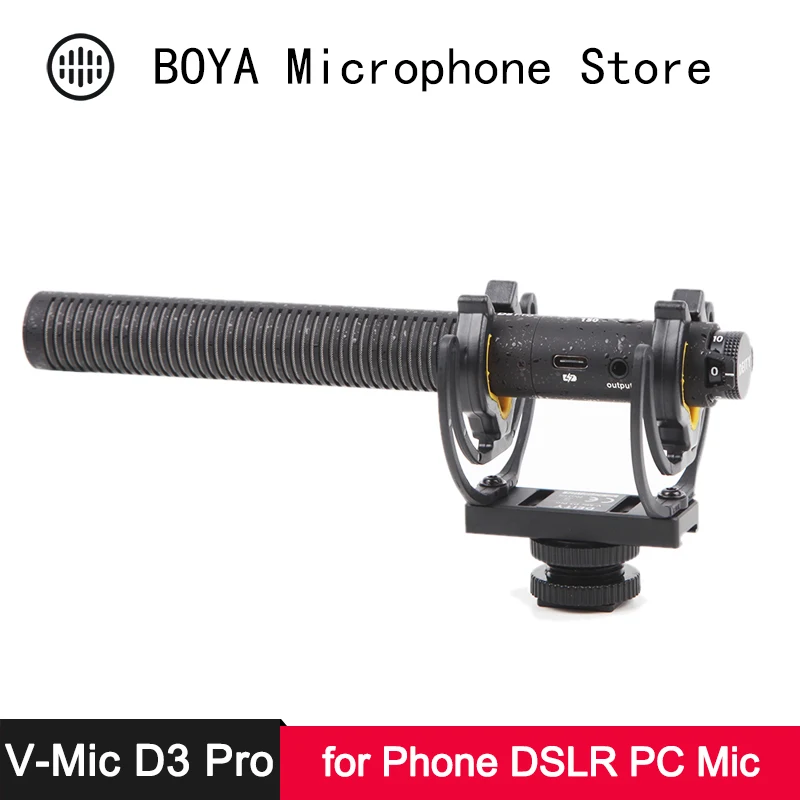 Deity V-Mic D3 Pro Shotgun Microphone for iPhone XS Android Smartphone Tablet DSLR on Camera Laptop PC Computer Audio Video Mic
Deity V-Mic D3 Pro Shotgun Microphone for iPhone XS Android Smartphone Tablet DSLR on Camera Laptop PC Computer Audio Video Mic