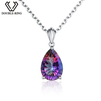 DOUBLE-R Rainbow Fire Created Mystic Topaz 925 sterling silver Water Drop Necklaces & Pendants for women
DOUBLE-R Rainbow Fire Created Mystic Topaz 925 sterling silver Water Drop Necklaces & Pendants for women