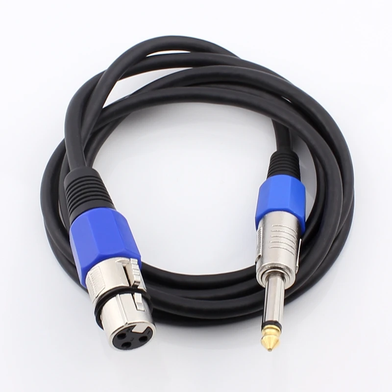 1.5M black Microphone Cord XLR 3 Pin Female connector to 1/4" 6.35mm Mono Male Plug Audio Cable Mic Adapter XLR balanced line
1.5M black Microphone Cord XLR 3 Pin Female connector to 1/4" 6.35mm Mono Male Plug Audio Cable Mic Adapter XLR balanced line