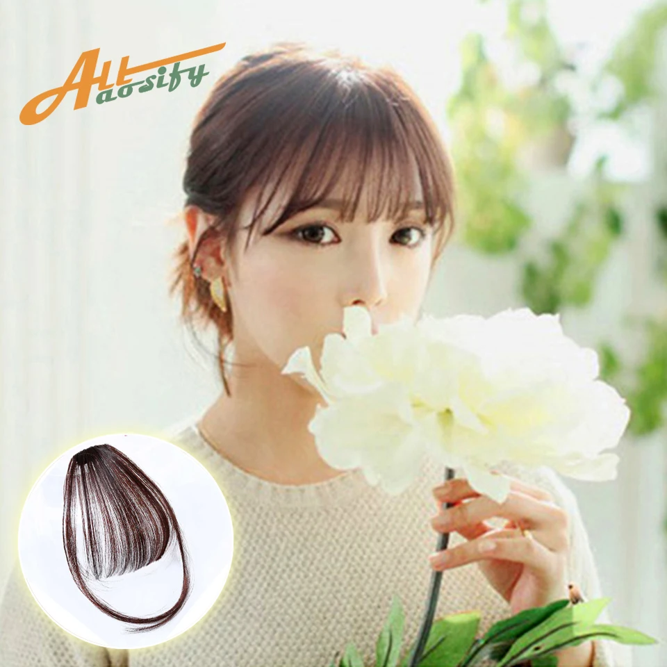 Air-Bangs-R-sistant-La-Chaleur-Synth-tique-postiches-Clip-En-Extensions-de-Cheveux-pour-Femmes