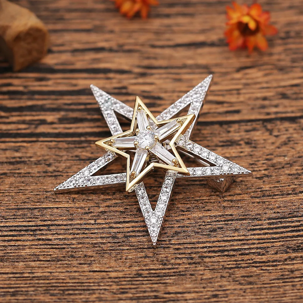 LISM KoreanStyle Fashion Moving Star Luxury Brooch Pin Inlaid Mirco CZ Vintage Antique Jewelry Accessary Good Quality
LISM KoreanStyle Fashion Moving Star Luxury Brooch Pin Inlaid Mirco CZ Vintage Antique Jewelry Accessary Good Quality