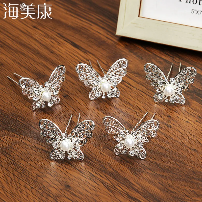 Haimeikang 2019 New Fashion 5pcs/Lot Pearl Crystal Hairpin Bridal Butterfly HairStick Wedding Hairwear Barrette Hair Accessories
Haimeikang 2019 New Fashion 5pcs/Lot Pearl Crystal Hairpin Bridal Butterfly HairStick Wedding Hairwear Barrette Hair Accessories