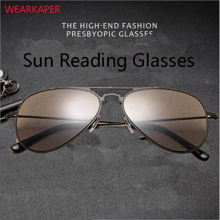 WEARKAPER Grey Lens Metal Frame Spring Hinges Reading Glasses Sun Readers Driving Goggles Diopter 100 To 350 Oculos 
WEARKAPER Grey Lens Metal Frame Spring Hinges Reading Glasses Sun Readers Driving Goggles Diopter 100 To 350 Oculos