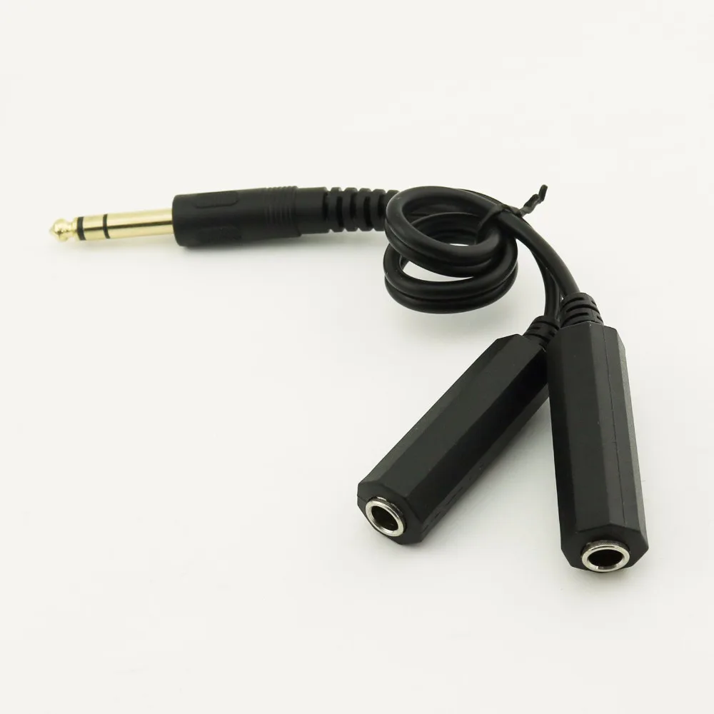 10pcs Gold Plated 6.35mm 1/4" Male to 2x Female Stereo Audio Microphone Y Cable 30cm
10pcs Gold Plated 6.35mm 1/4" Male to 2x Female Stereo Audio Microphone Y Cable 30cm