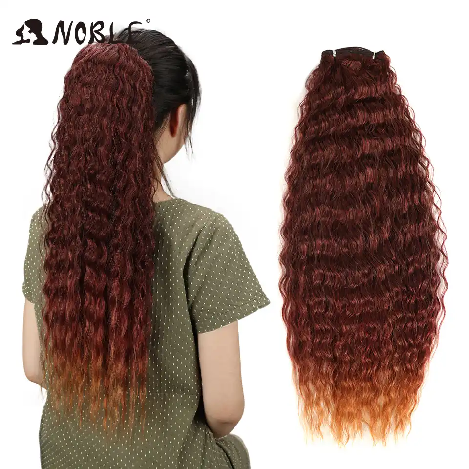 Noble Deep Wave Synthetic Hair Weave Bundles 28 32 Inches 120g