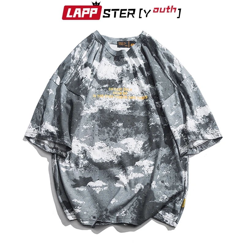 LAPPSTER мужские уличные камуфляжные Забавные футболки летние Harajuku 2020 хип-хоп