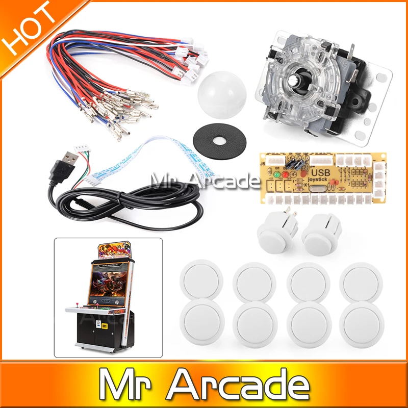 New Arcade USB Encoder Joystick for Win98 / Win Me 2000 XP Fighting Games arcade joystick kits with Cable Wires | Спорт и