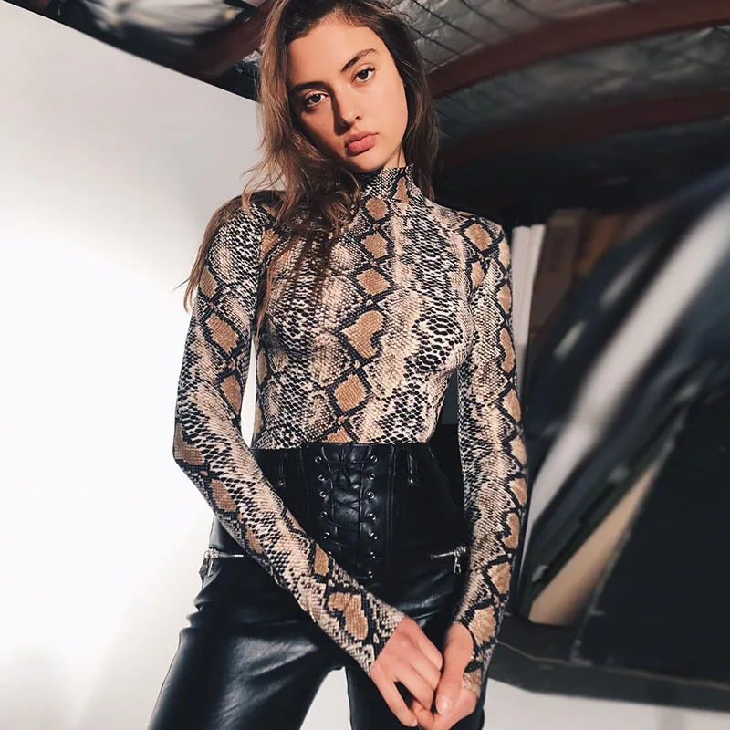 Ccibuy Winter Autumn Women Bodysuit Sexy Turtleneck Body Suits Long Sleeve Skinny Print Snake Casual Print Bodycon Playsuit
Ccibuy Winter Autumn Women Bodysuit Sexy Turtleneck Body Suits Long Sleeve Skinny Print Snake Casual Print Bodycon Playsuit