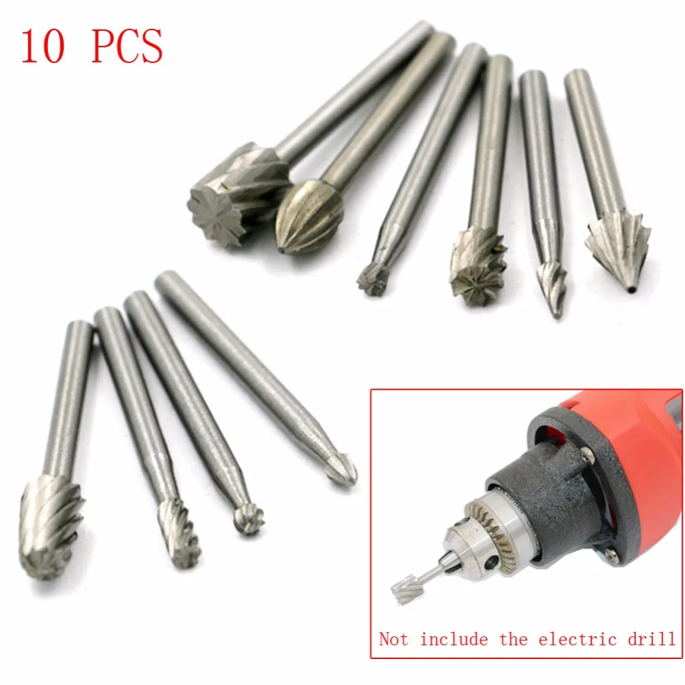 10 Pieces HSS Routing Router Drill Bits Set Dremel Carbide Rotary Burrs Tools WooACd Stone Metal Root Carving Milling Cutter
10 Pieces HSS Routing Router Drill Bits Set Dremel Carbide Rotary Burrs Tools WooACd Stone Metal Root Carving Milling Cutter