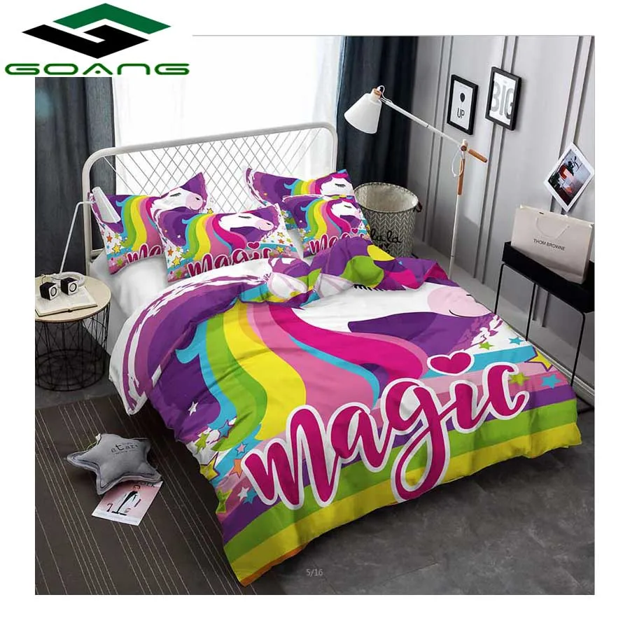 GOANG 3d bedding sets bed sheet duvet cover pillow case unicorn bedding 3pcs Children room decoration gifts 100% Microfiber
GOANG 3d bedding sets bed sheet duvet cover pillow case unicorn bedding 3pcs Children room decoration gifts 100% Microfiber