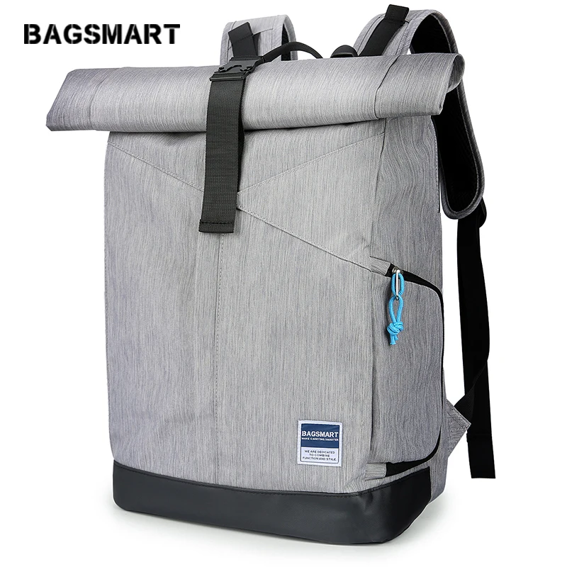 BAGSMART Travel Laptop Backpack, Roll-Top Backpack, Water Resistant Daypack for Men & Women Fits 15.6 Inch Laptop and Notebook
BAGSMART Travel Laptop Backpack, Roll-Top Backpack, Water Resistant Daypack for Men & Women Fits 15.6 Inch Laptop and Notebook