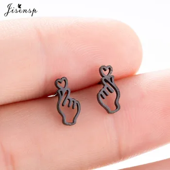 Jisensp Korean Hand Earrings Women Jewelry Stainless Steel Earings BTS Show your Love Heart Stud Earrings Girl boucle d'oreille 
Jisensp Korean Hand Earrings Women Jewelry Stainless Steel Earings BTS Show your Love Heart Stud Earrings Girl boucle d'oreille