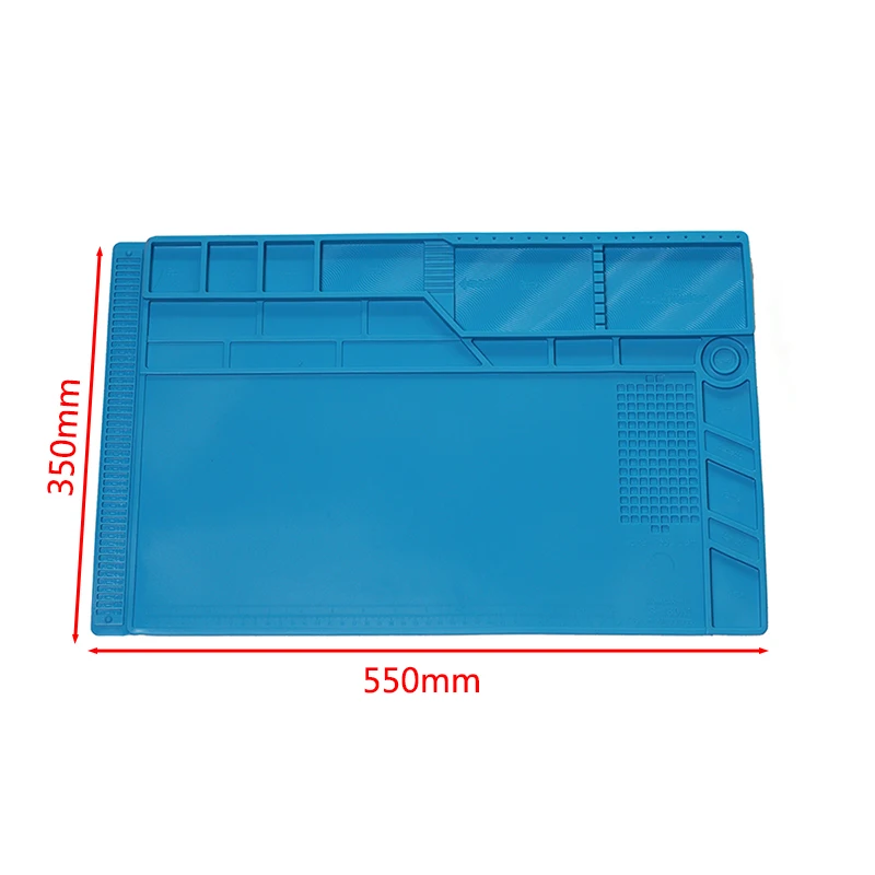 S-180 BGA Heat Insulation Silicone Soldering Pad Repair Maintenance Platform Desk Mat with Magnetic Section 55*35 CM
S-180 BGA Heat Insulation Silicone Soldering Pad Repair Maintenance Platform Desk Mat with Magnetic Section 55*35 CM