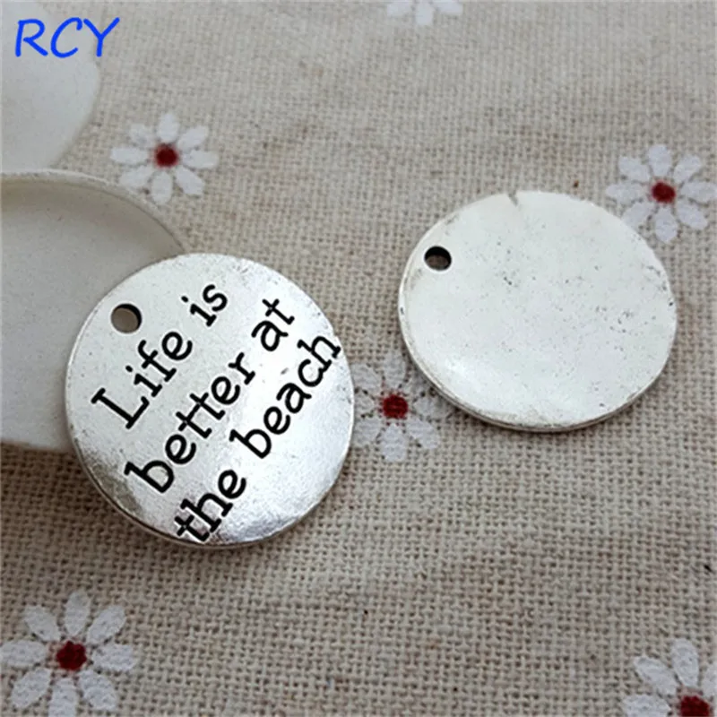 M2437 Top Quality 5 Pieces/lot 23mm Letter Printed life is better at the beach charm round disc message charm for jewelry making
M2437 Top Quality 5 Pieces/lot 23mm Letter Printed life is better at the beach charm round disc message charm for jewelry making