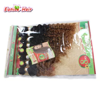 8inch 8-14inch 16-20inch 8pcs/pack Ombre Colored Jerry Curly Hair Weave Bundles Sew in hair Extensions for African black women 
8inch 8-14inch 16-20inch 8pcs/pack Ombre Colored Jerry Curly Hair Weave Bundles Sew in hair Extensions for African black women