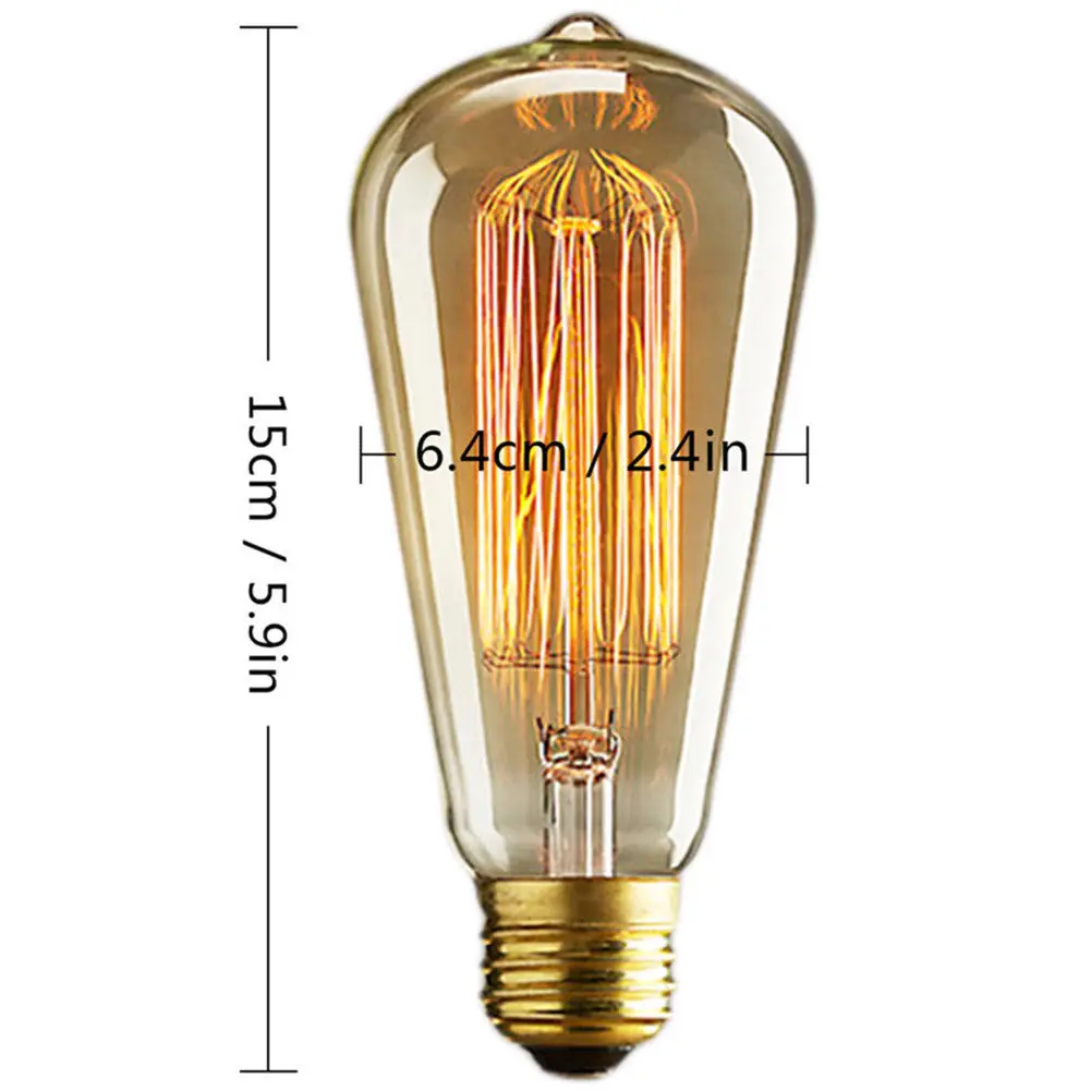 Edison Bulb E27 220v /110V Edisons Lamp Retro Edison Bulbs 40w ST64 Ball Bubble Light For Pendant Lamps
Edison Bulb E27 220v /110V Edisons Lamp Retro Edison Bulbs 40w ST64 Ball Bubble Light For Pendant Lamps