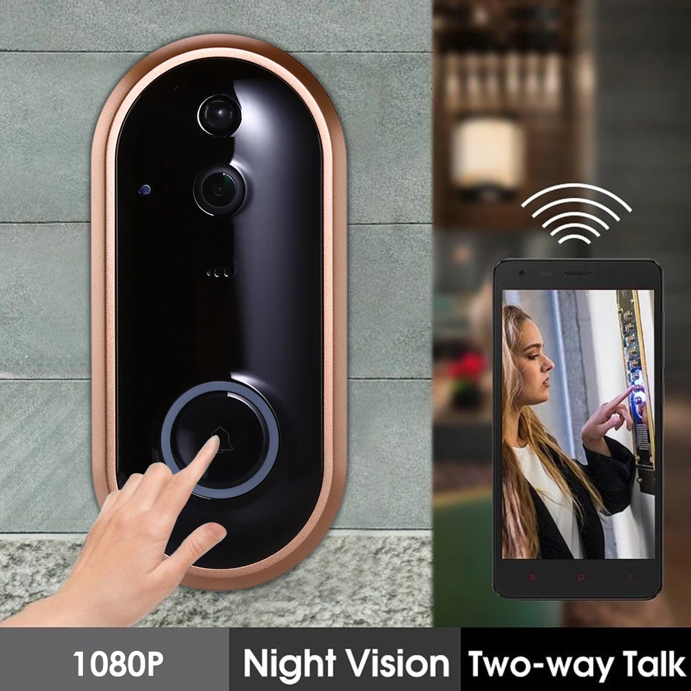 Video Eyes 1080P Wireless Doorbell Alarm Smart WIFI Door bell Intercom Ring DoorBell With Camera IR Entry Alert Deurbel
Video Eyes 1080P Wireless Doorbell Alarm Smart WIFI Door bell Intercom Ring DoorBell With Camera IR Entry Alert Deurbel