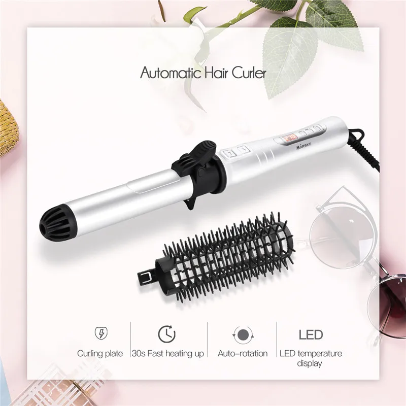 Professional Hair Curler Automatic Rotating Curling Wands Brush LED Display Fast Heating Curl Machine Salon Hair Styling TooL 35
Professional Hair Curler Automatic Rotating Curling Wands Brush LED Display Fast Heating Curl Machine Salon Hair Styling TooL 35