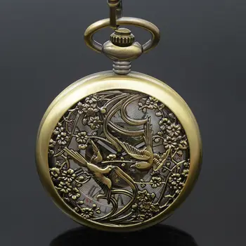 Double Lover Birds Bronze Tone Skeleton Case Mens Pocket Watch Auto Mechanical Self Wind Fashion Designer FOB Pocket Watch
Double Lover Birds Bronze Tone Skeleton Case Mens Pocket Watch Auto Mechanical Self Wind Fashion Designer FOB Pocket Watch