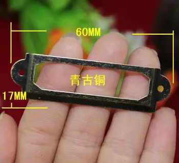 30Pcs Antique Iron Label Frame Card Holder drawer box case cabinet cupboard carpenter repair decoration Size small 60*17mm
30Pcs Antique Iron Label Frame Card Holder drawer box case cabinet cupboard carpenter repair decoration Size small 60*17mm