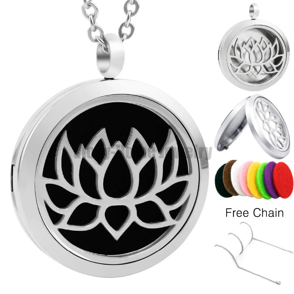 Chain Free New Lotus 30mm Diffuser Locket Essential Oils Perfume Diffuser Locket Stainless Steel
Chain Free New Lotus 30mm Diffuser Locket Essential Oils Perfume Diffuser Locket Stainless Steel