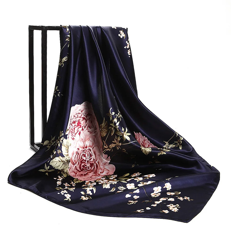 Women Silk Square Scarf 2019 New Fashion Roses Flower Print Scarves Brand Beach Shawl Wraps Satin Head Hijab 90cm*90cm
Women Silk Square Scarf 2019 New Fashion Roses Flower Print Scarves Brand Beach Shawl Wraps Satin Head Hijab 90cm*90cm