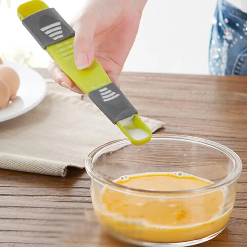 Measuring Spoons Plastic Accurate Sugar Salt Metering Spoon Adjustable Baking Coffee Cooking Tool Kitchen Accessories
Measuring Spoons Plastic Accurate Sugar Salt Metering Spoon Adjustable Baking Coffee Cooking Tool Kitchen Accessories