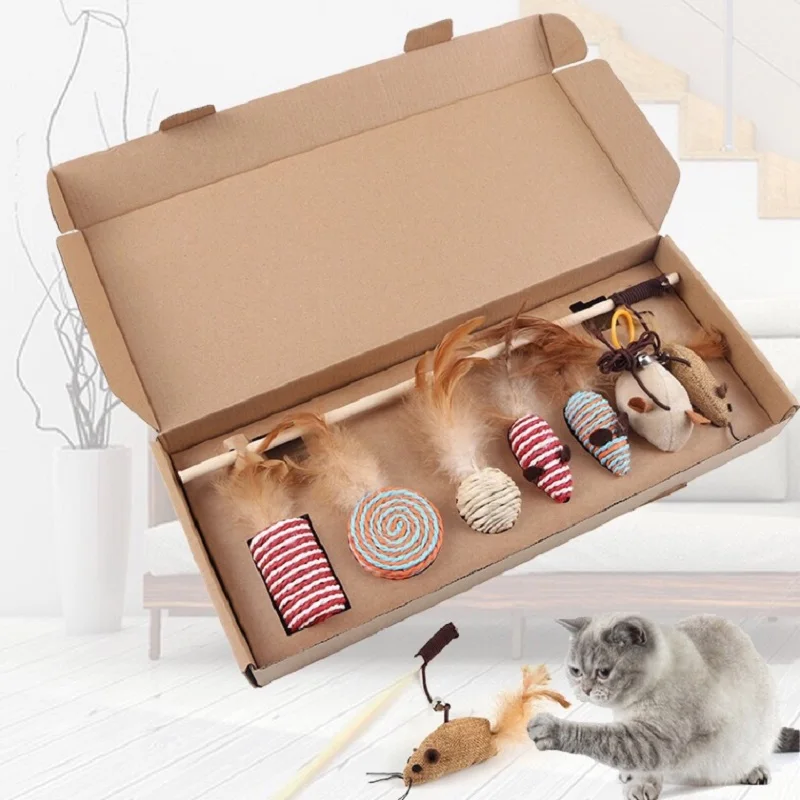 A whole box Cat Toys Make A Cat Stick Natural Feather With Small Bell Hemp Rope Mice Toy
A whole box Cat Toys Make A Cat Stick Natural Feather With Small Bell Hemp Rope Mice Toy