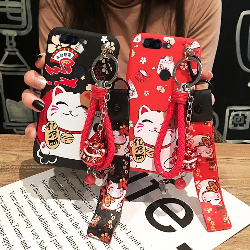 For oneplus 6 6t 3 3t case cute lucky cat phone cover for oneplus 5/ 5t soft shell cartoon fundas + strap Bell for oneplus6t
For oneplus 6 6t 3 3t case cute lucky cat phone cover for oneplus 5/ 5t soft shell cartoon fundas + strap Bell for oneplus6t