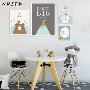 NDITB Tribe Woodland Animal Canvas Art Poster Bear Rabbit Nursery Print Painting Decorative Picture Nordic Kids Bedroom Decor
NDITB Tribe Woodland Animal Canvas Art Poster Bear Rabbit Nursery Print Painting Decorative Picture Nordic Kids Bedroom Decor