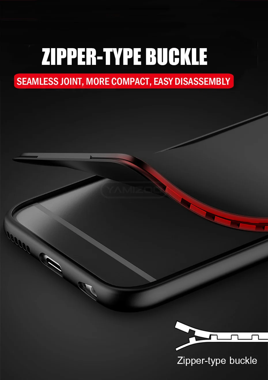 YAMIZOO Case For iPhone 6 6s 7 8 x Case For iPhone 7 8 6 6s Plus Case 360 Full Body Protective Phone Cases Silicone Soft Coque x (3)