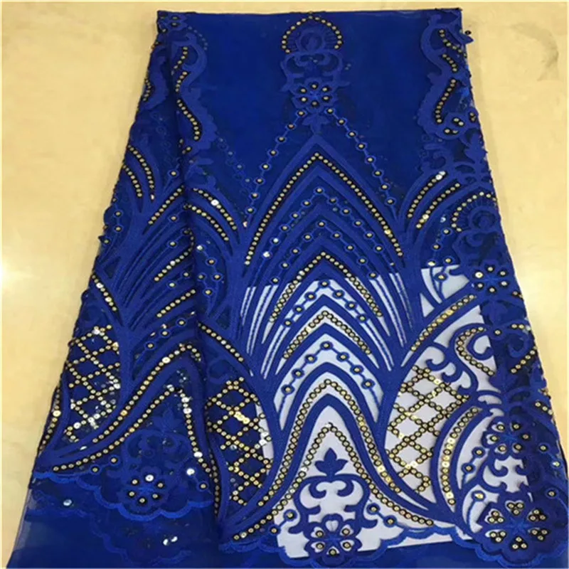 Sequins African Lace Fabrics 5yard Blue Guipure Lace Fabric 2019 High Quality Nigerian Cord Lace Fabric For Wedding Dresses
Sequins African Lace Fabrics 5yard Blue Guipure Lace Fabric 2019 High Quality Nigerian Cord Lace Fabric For Wedding Dresses