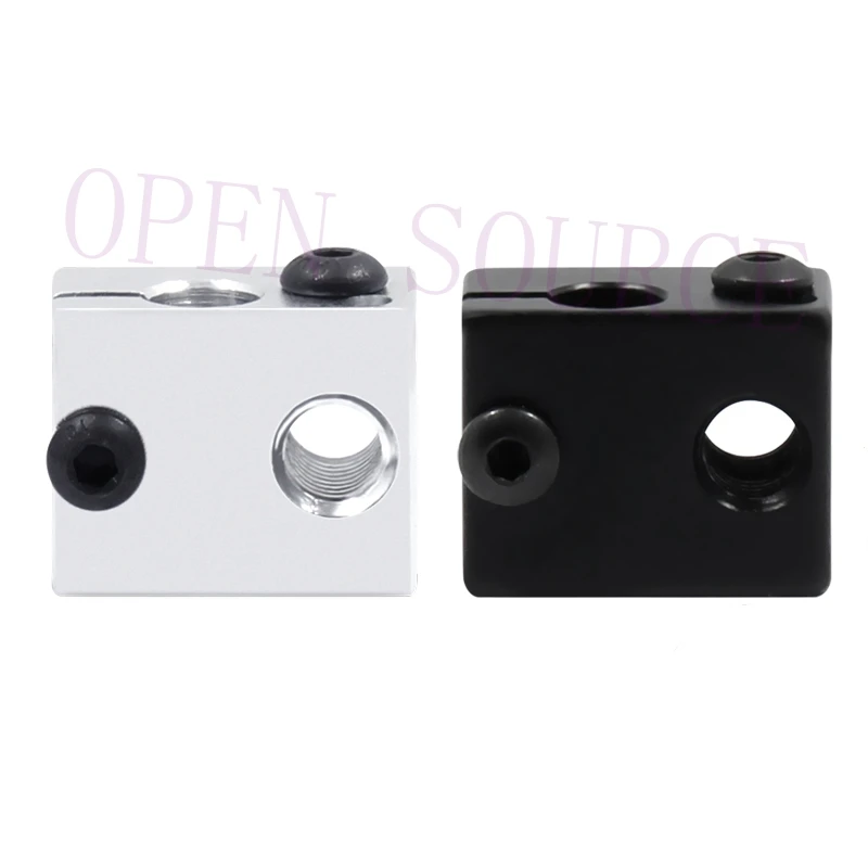 

5Pcs Reprap E3D V6 Aluminum Heater Block White or Black All-Metal E3D V6 Extruder For HotEnd 20*16*12mm For 3D Printer Parts