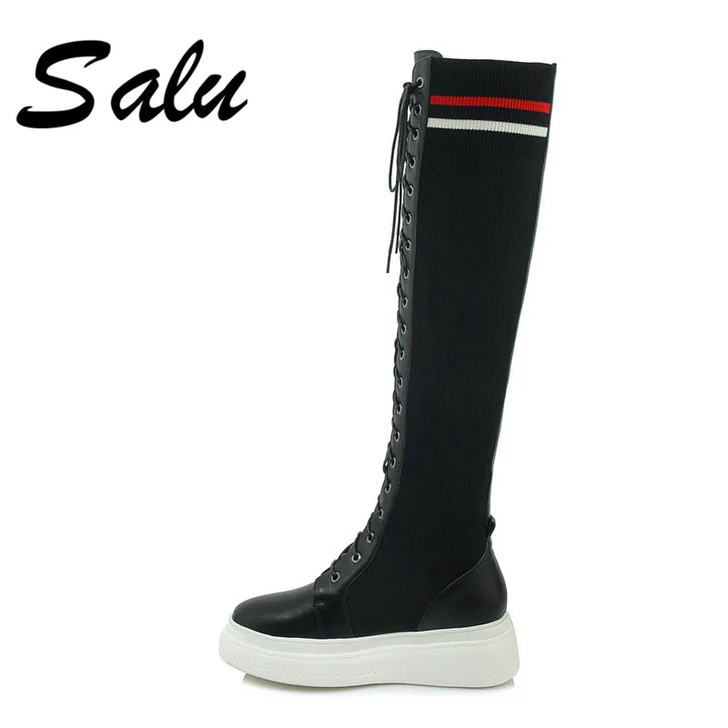 Salu 2018 New Women Over The Knee High Boots Platforms Long Warm Winter Stretch Boots Ladies Tigh High Boots New Casual Shoes
Salu 2018 New Women Over The Knee High Boots Platforms Long Warm Winter Stretch Boots Ladies Tigh High Boots New Casual Shoes