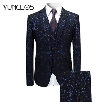 YUNCLOS Men Wedding Suits 3 Pieces (Jacket Vest Pant )Tuxedos Formal Slim Fit Terno Masculino Men Jacquard Party Dress
YUNCLOS Men Wedding Suits 3 Pieces (Jacket Vest Pant )Tuxedos Formal Slim Fit Terno Masculino Men Jacquard Party Dress