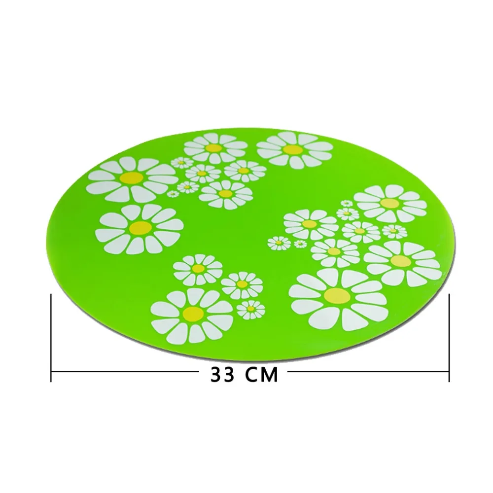 New kitchen Decoration rug waterproof silicone floor mat Floret circle Round rugs Decoration For Family diameter 33CM (4)