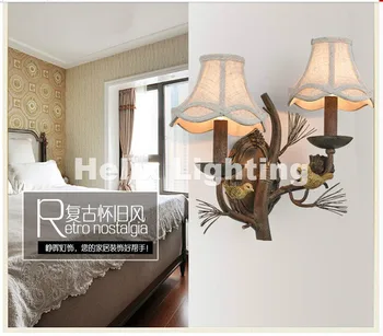 Newly Nordic W43cm 2L American Country Style Nordic Fabric Shades Vintage Aisle Bird Design Wall Lamp Bird Wall Sconces E14 LED
Newly Nordic W43cm 2L American Country Style Nordic Fabric Shades Vintage Aisle Bird Design Wall Lamp Bird Wall Sconces E14 LED