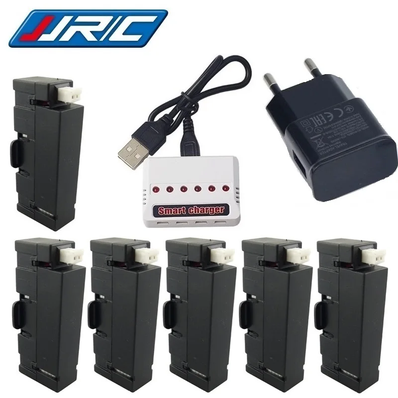 Оригинальный JJRC H37Mini аккумулятор с 6in 1 зарядное устройство 3 7 V 400mAh 25c Lipo батарея