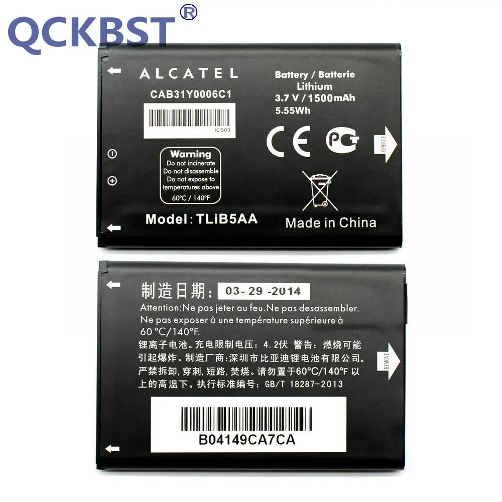 New TLiB5AA 1500mAh Battery For Alcatel OneTouch 993 995 996 OT993 OT995 OT996 CAB31Y0006C1 phone+tracking Code
New TLiB5AA 1500mAh Battery For Alcatel OneTouch 993 995 996 OT993 OT995 OT996 CAB31Y0006C1 phone+tracking Code