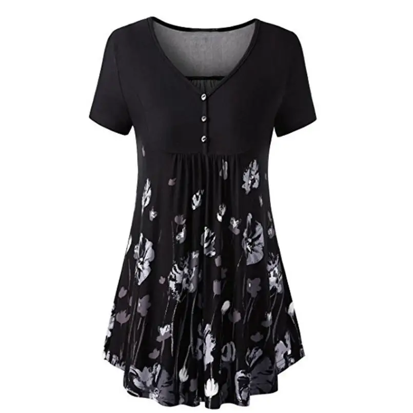 Female Shirt Blouse summer print Women plus size Button Front Pleated Flared Comfy Loose Tunic Top Shirt Blouse summer women #F
Female Shirt Blouse summer print Women plus size Button Front Pleated Flared Comfy Loose Tunic Top Shirt Blouse summer women #F