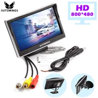 5 inch Car Monitor for Rear View Camera Auto Parking Backup Reverse Monitor HD 800*480 tft-lcd Screen 2 Mounts/Brackets Optional image